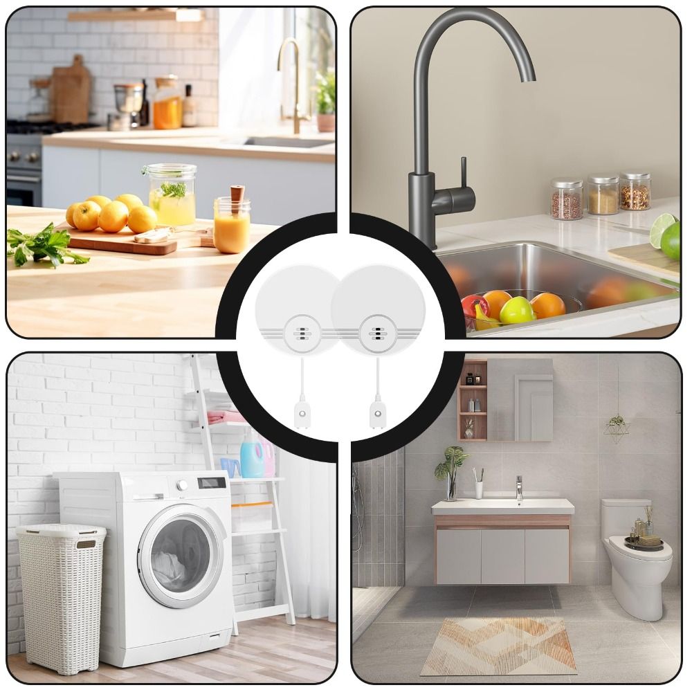 Water Alarm Sensor - Dual Mode Sensor Waterlekalarm Wandmontage &